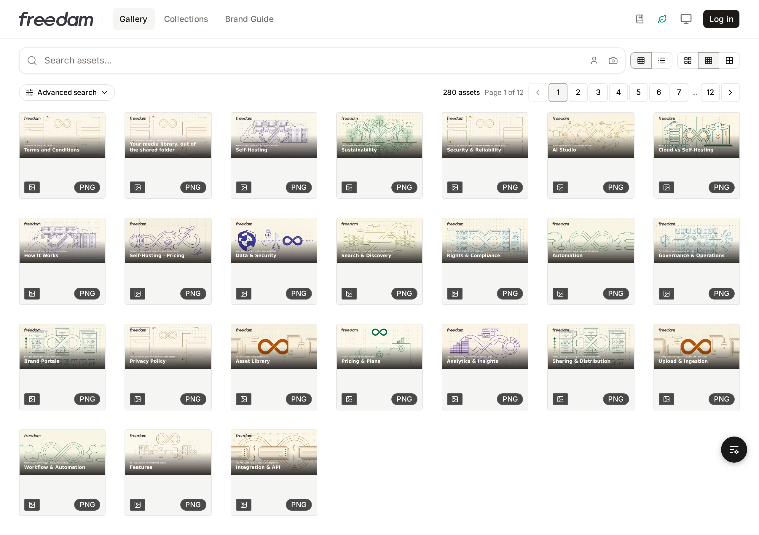 The public gallery: browse, search and filter without an account