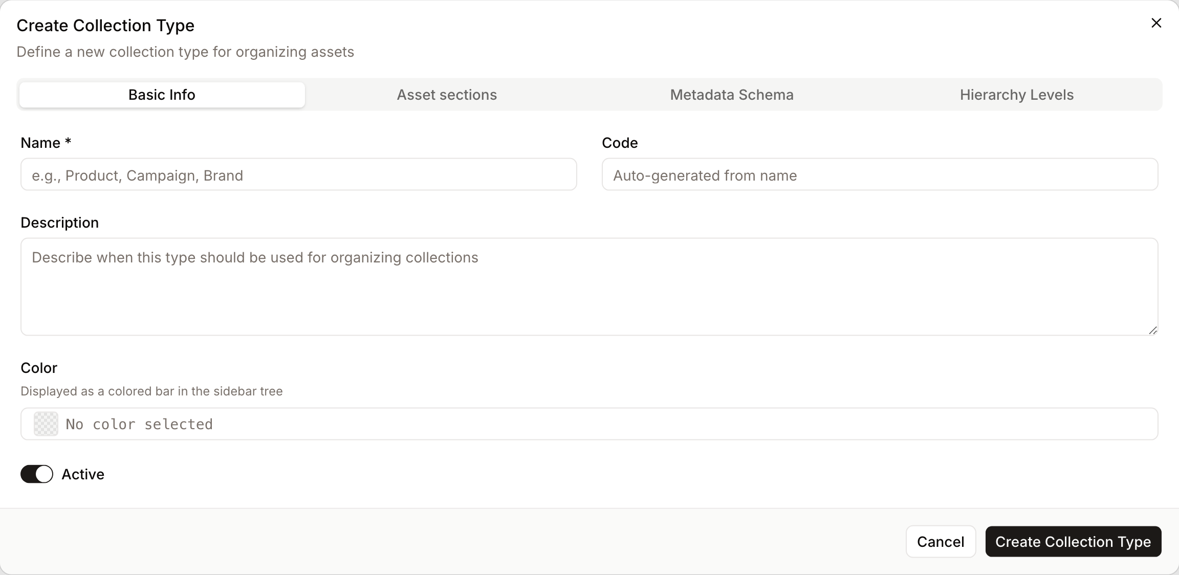 Collection Type Management