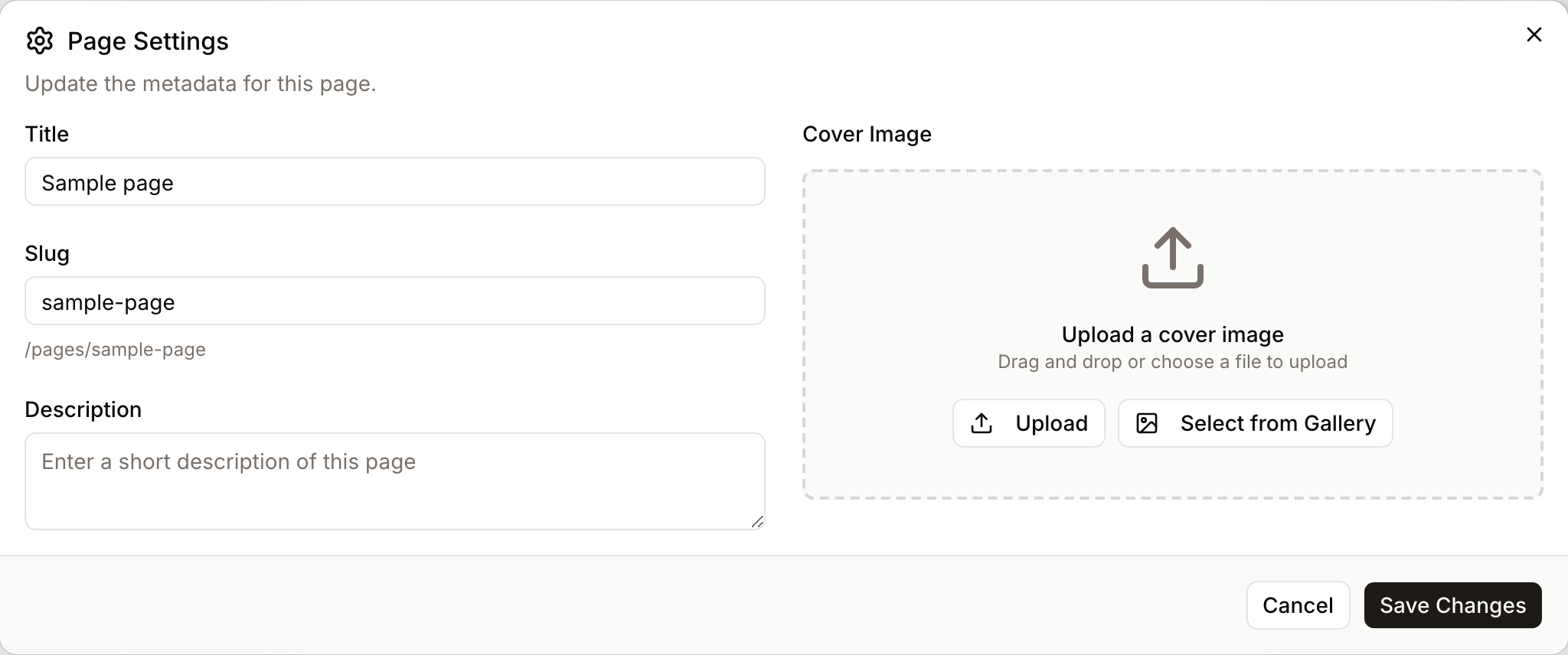 Page Settings