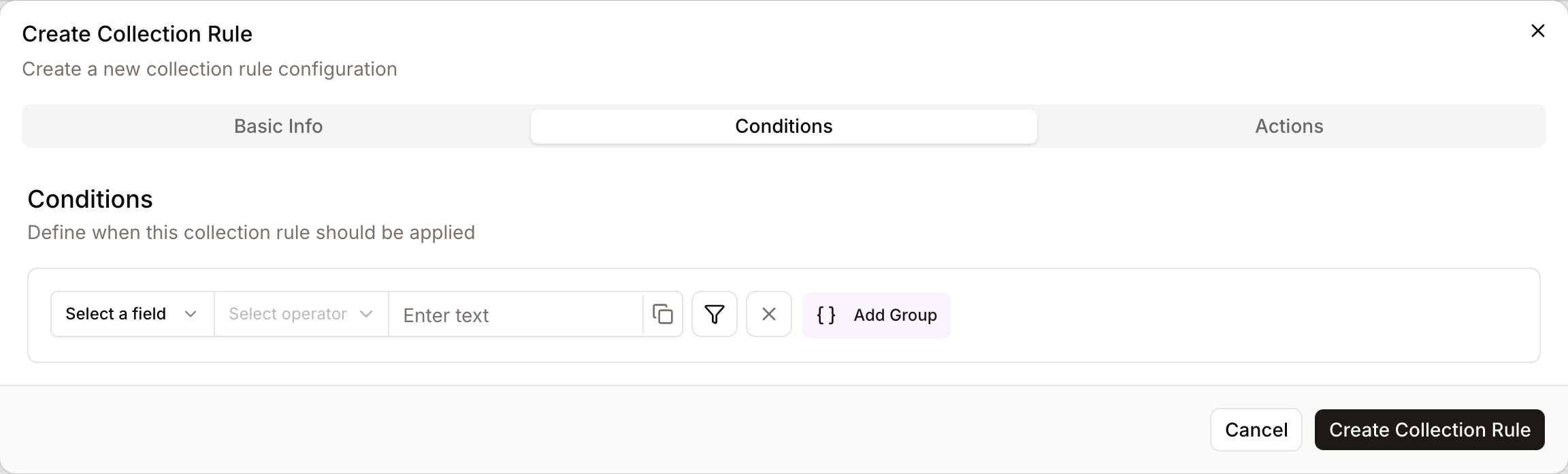 Condition Builder