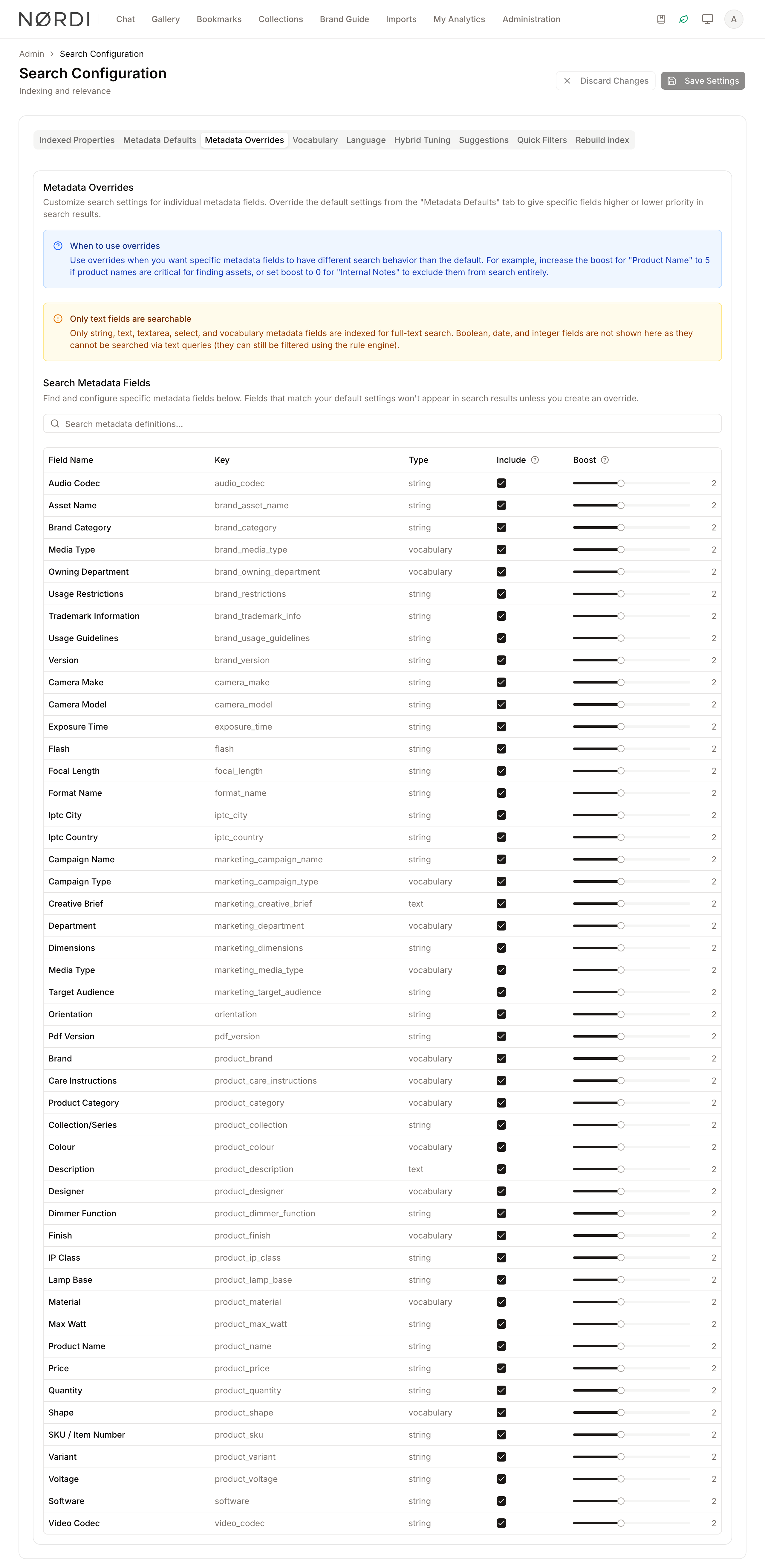 Metadata Overrides