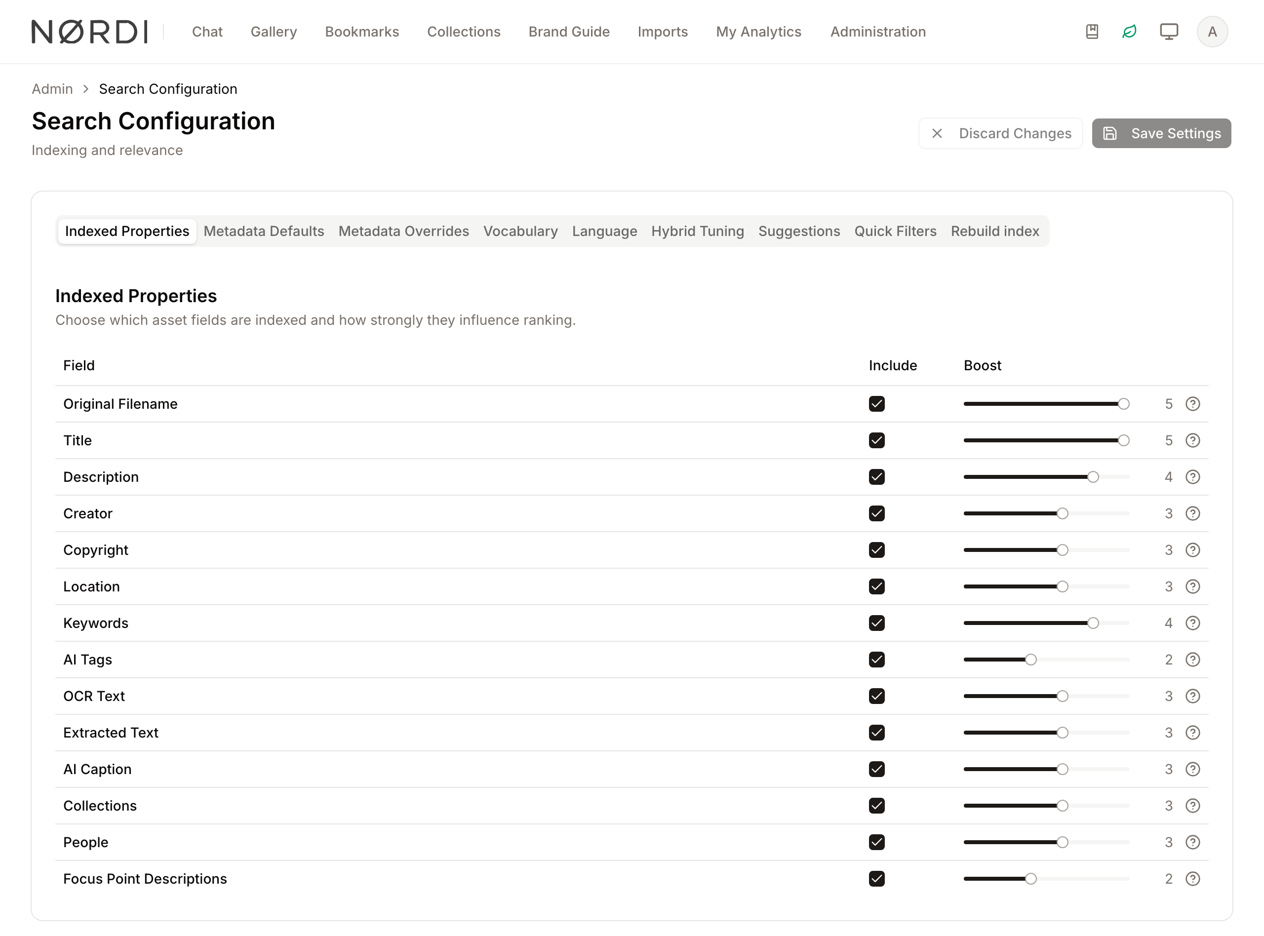 Search Configuration overview