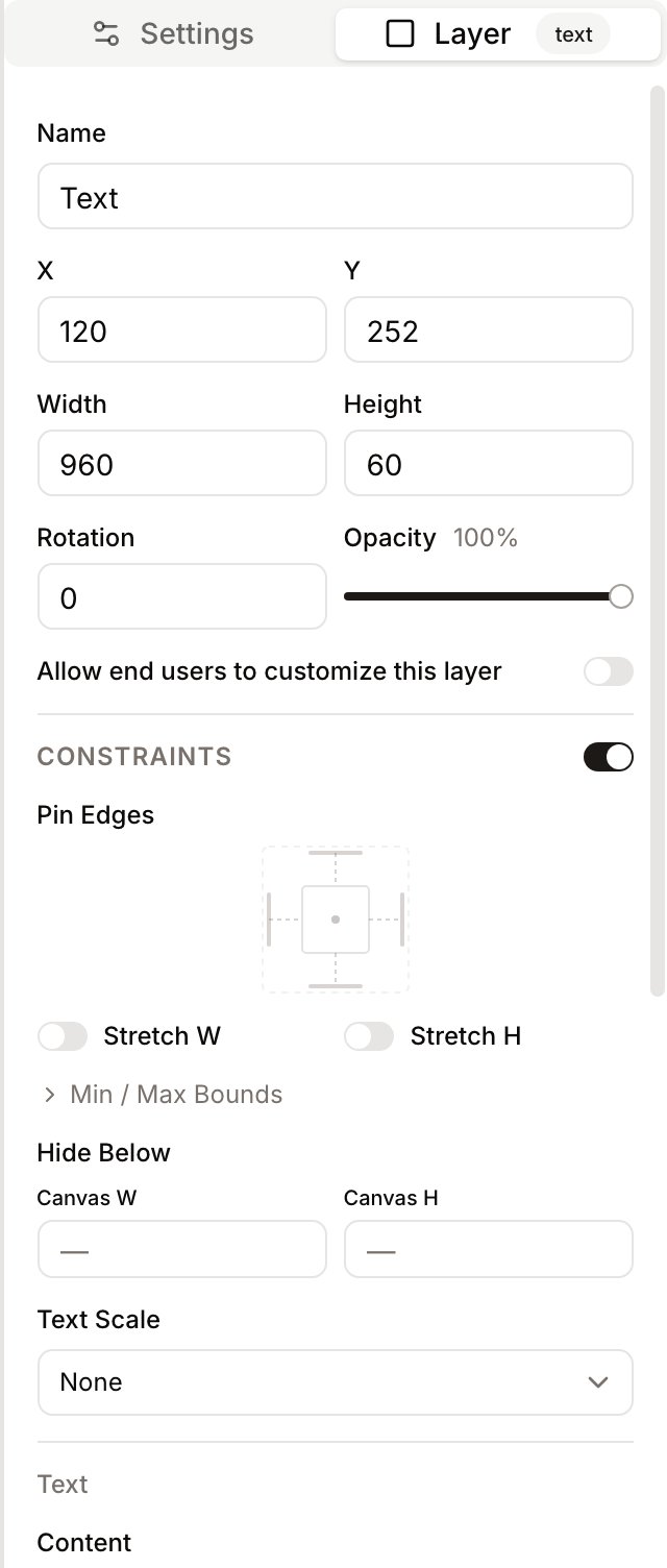 Layer Constraints