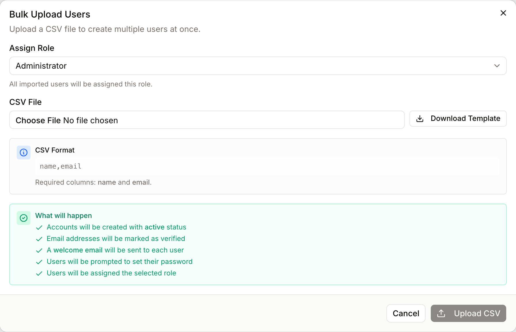 Bulk Upload
