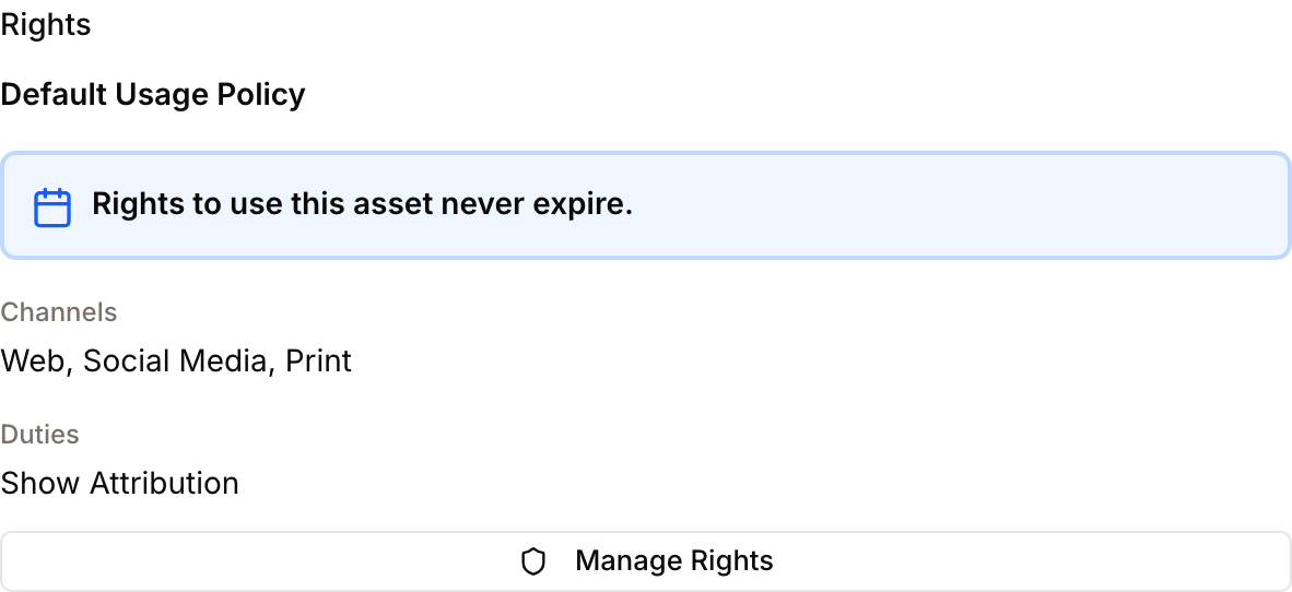 Rights & Usage Management