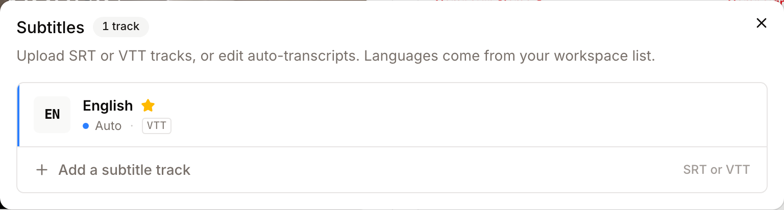Subtitle manager