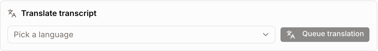 Translate dropdown
