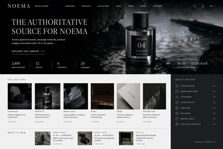 Noema brand center homepage, No. 04, AFTER RAIN