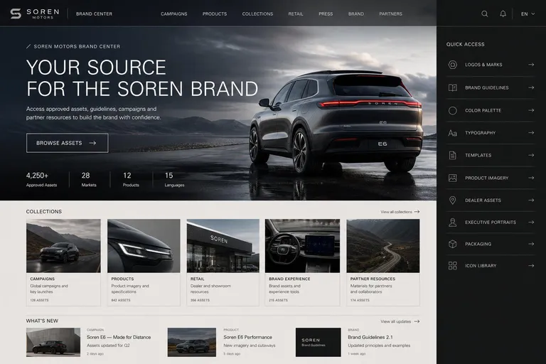 Soren Motors brand center homepage, Soren E6, Made for Distance