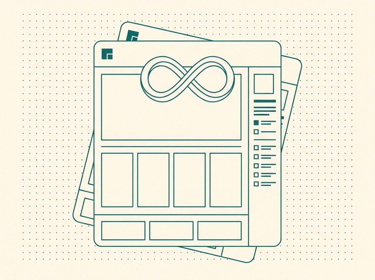 A stacked brand center page layout