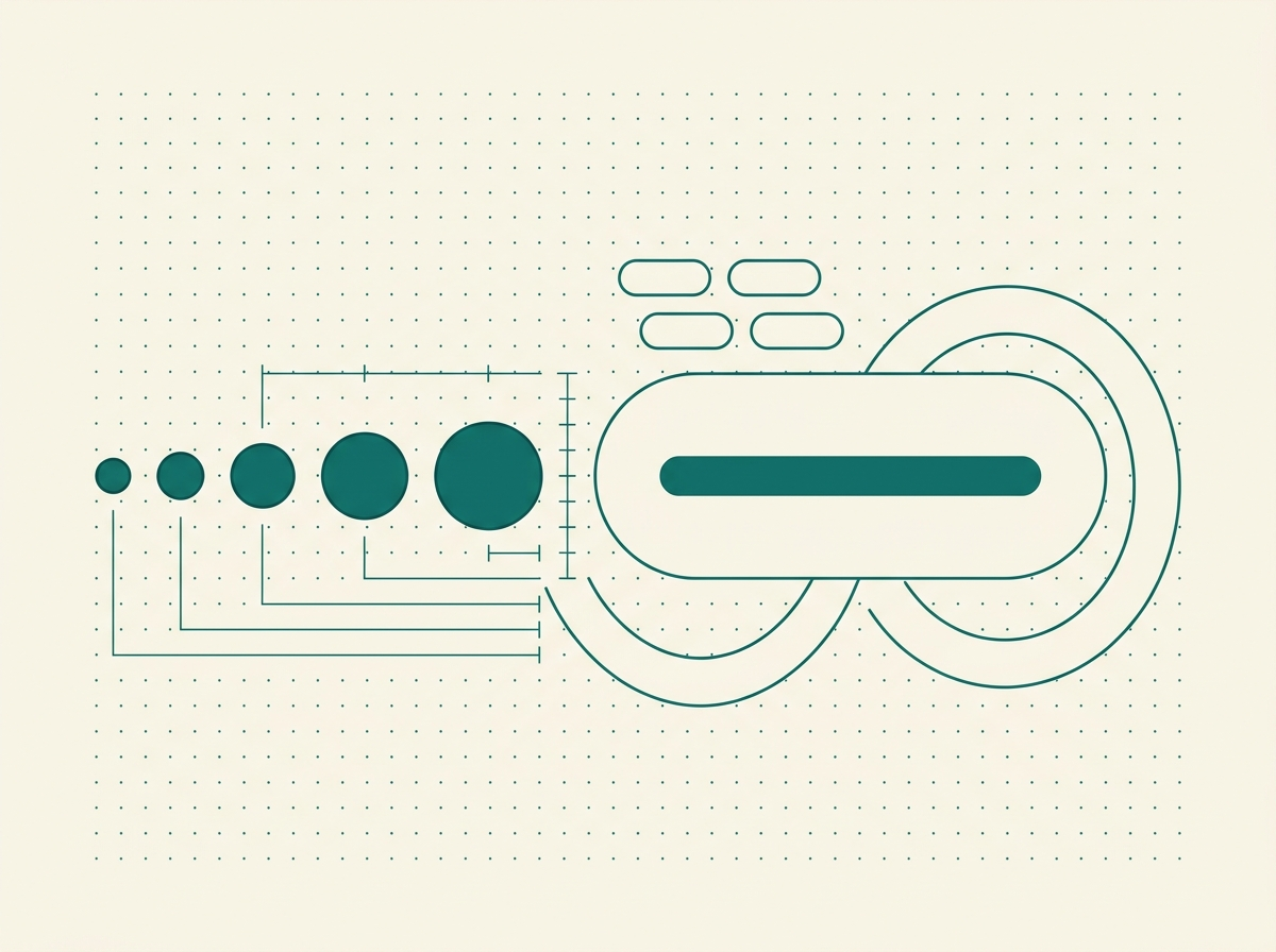 A colour palette with swatches beside a wordmark